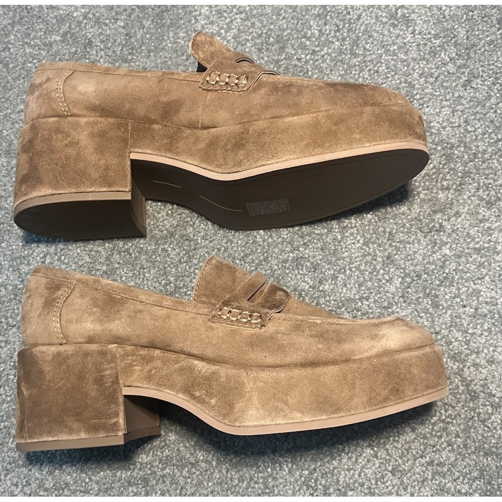 Dolce Vita Womens Yanni Suede Platform Penny Loafer Sz 8 - Picture 3 of 11
